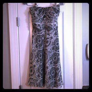 WHBM black and white paisley dress